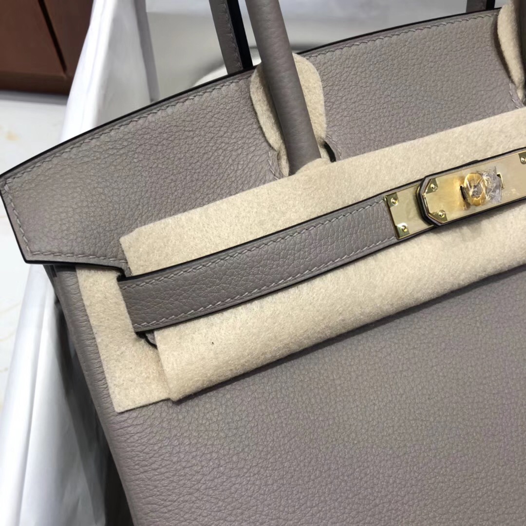 愛馬仕鉑金包圖片價格 Hermes Birkin 30cm M8沥青灰 Gris Asphalte Togo小牛皮