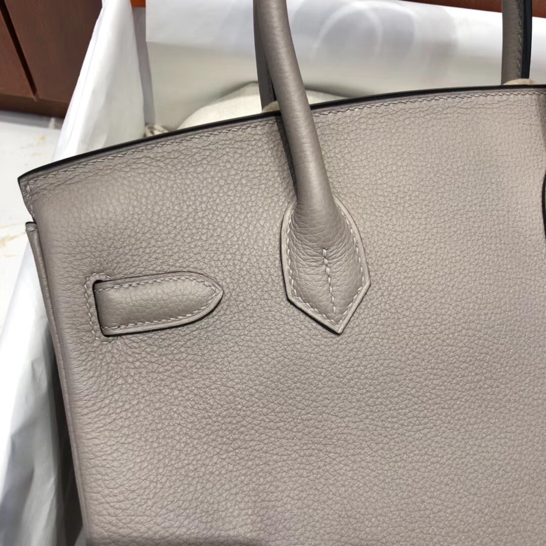 愛馬仕鉑金包圖片價格 Hermes Birkin 30cm M8沥青灰 Gris Asphalte Togo小牛皮