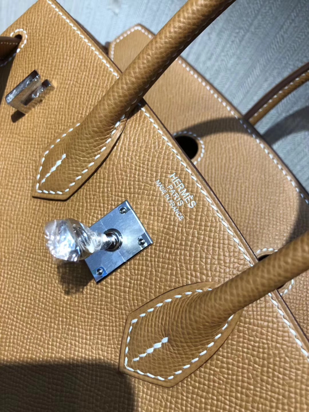 愛馬仕新加坡官網 Hermes Birkin 25cm Epsom CK37金棕色禦用手掌紋 金扣