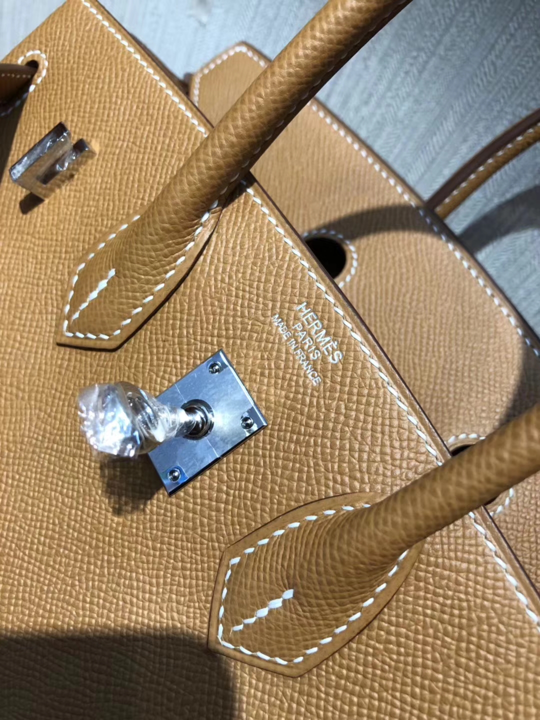愛馬仕新加坡官網 Hermes Birkin 25cm Epsom CK37金棕色禦用手掌紋 金扣