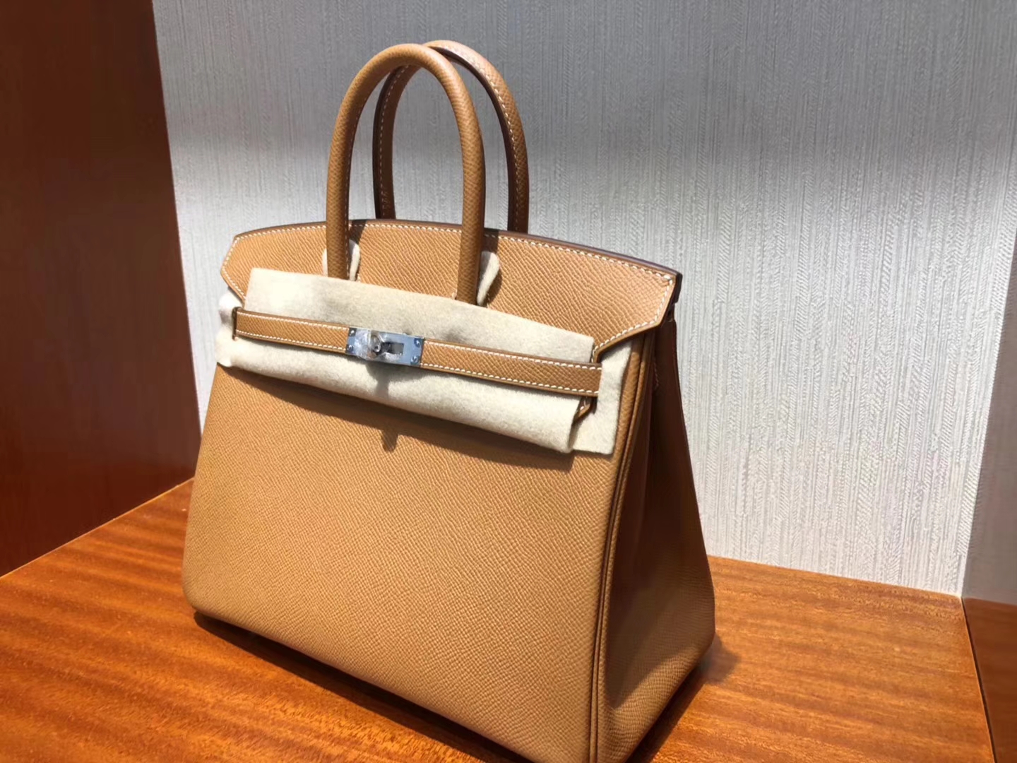 愛馬仕新加坡官網 Hermes Birkin 25cm Epsom CK37金棕色禦用手掌紋 金扣