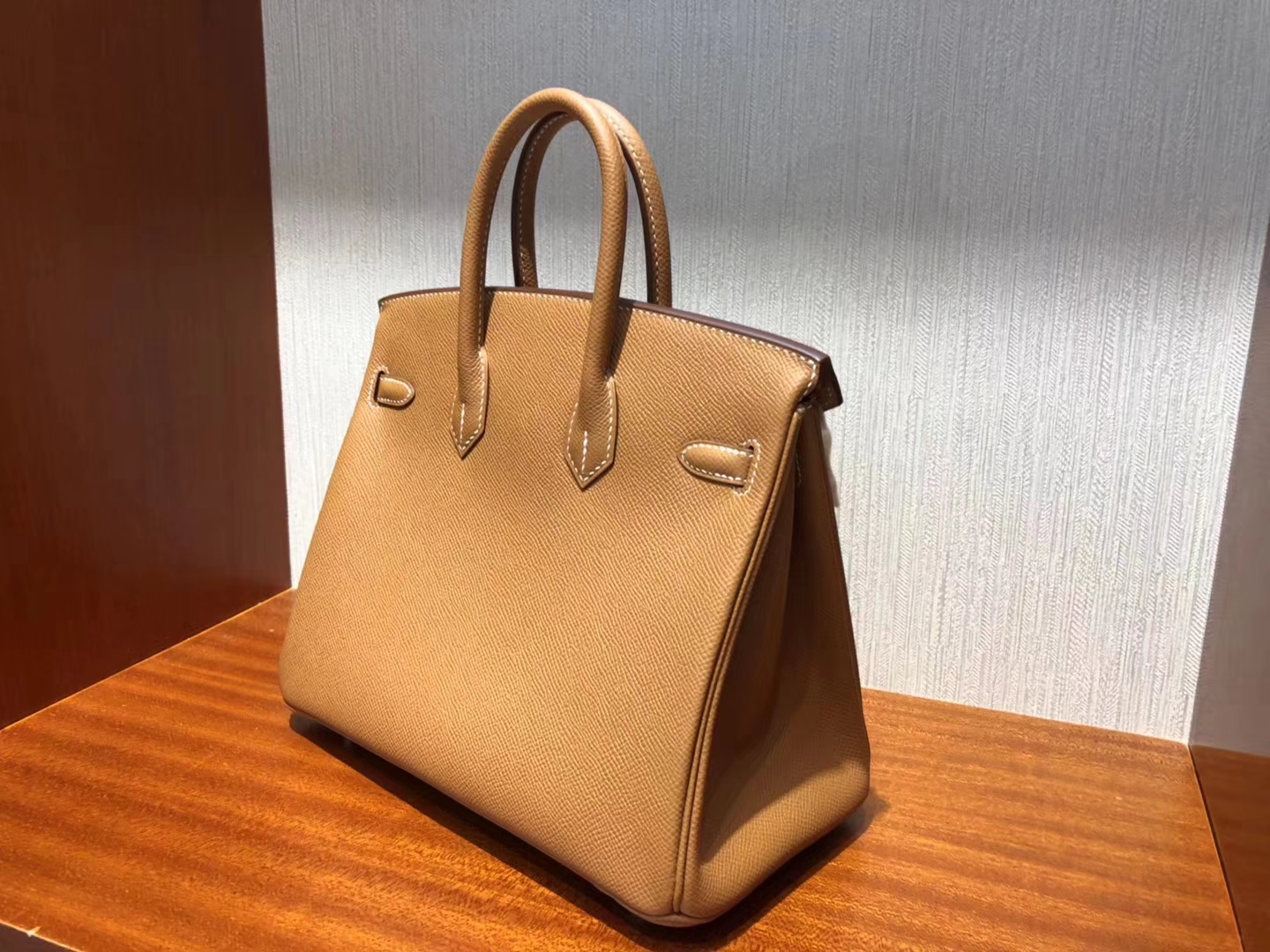 愛馬仕新加坡官網 Hermes Birkin 25cm Epsom CK37金棕色禦用手掌紋 金扣