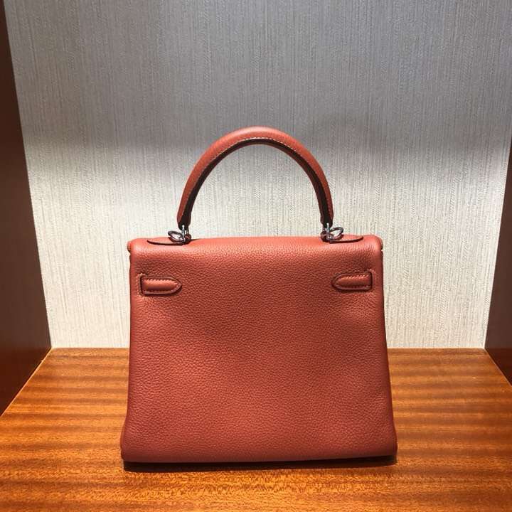 愛馬仕凱莉包25多少錢 Hermes Kelly 25 togo 6C古銅色小牛皮 金扣