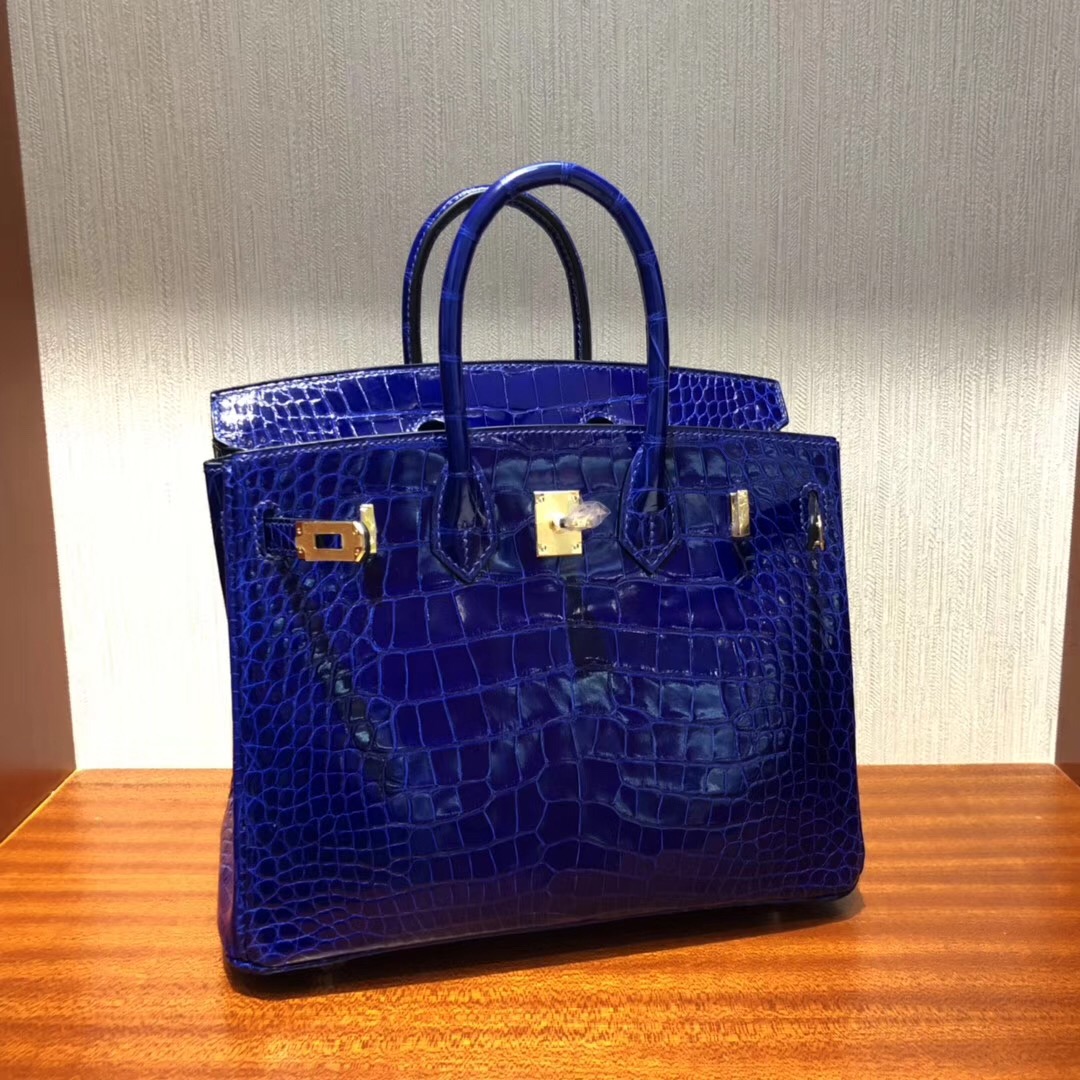 新加坡賓海灣金沙購物商城奢侈品 Hermes Birkin 25 7T電光藍 Blue electrique金扣