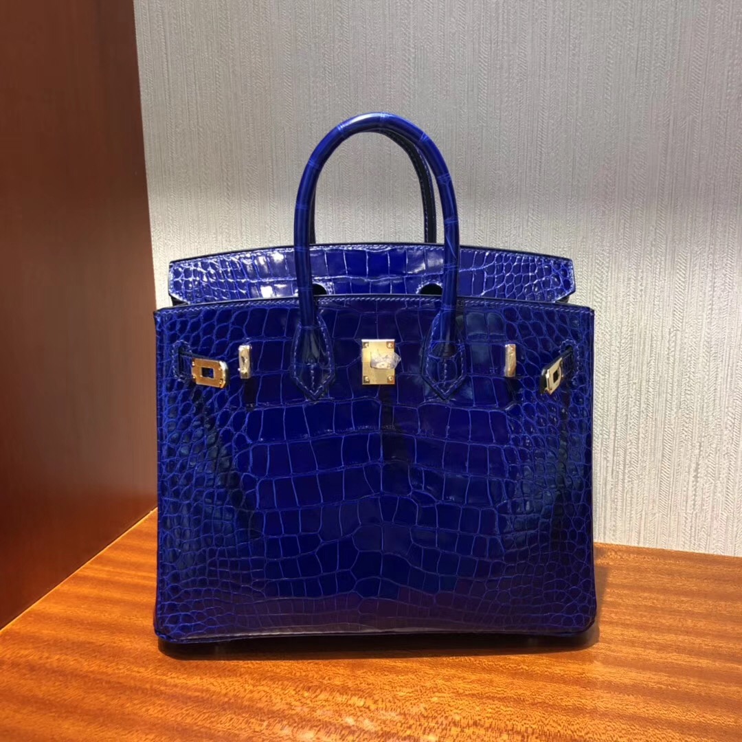 新加坡賓海灣金沙購物商城奢侈品 Hermes Birkin 25 7T電光藍 Blue electrique金扣