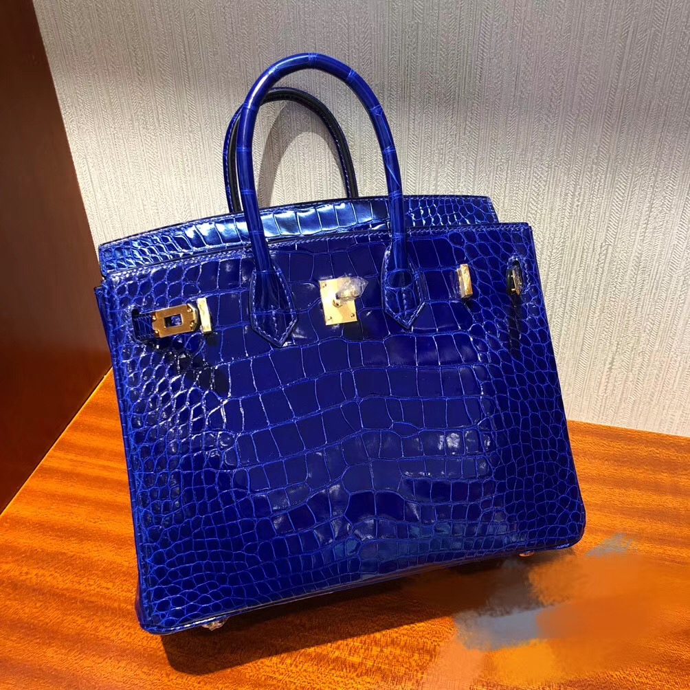 新加坡賓海灣金沙購物商城奢侈品 Hermes Birkin 25 7T電光藍 Blue electrique金扣