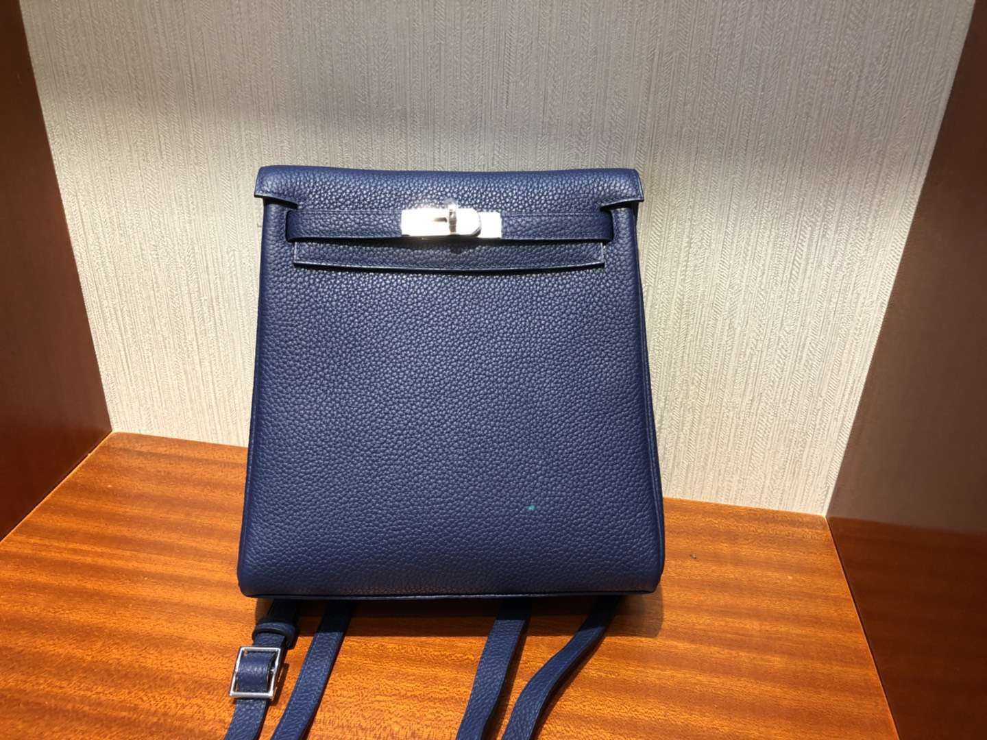 愛馬仕凱莉雙肩包 Hermes Kelly Ado Backpack CK73寶石藍 Blue sapphire