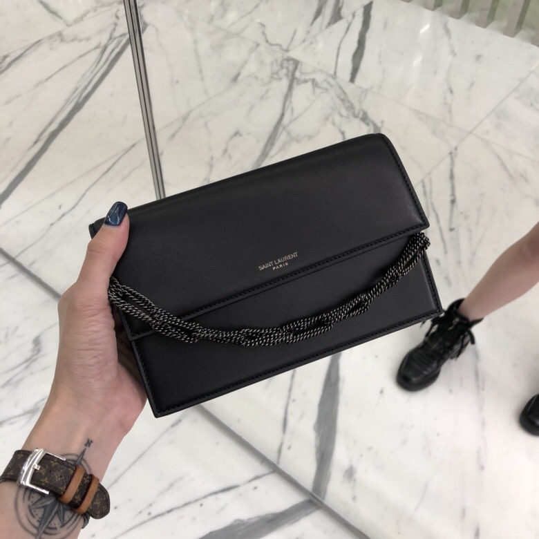 聖羅蘭包包官網 YSL SAC MINI POCHETTE 黑色進口南非牛皮