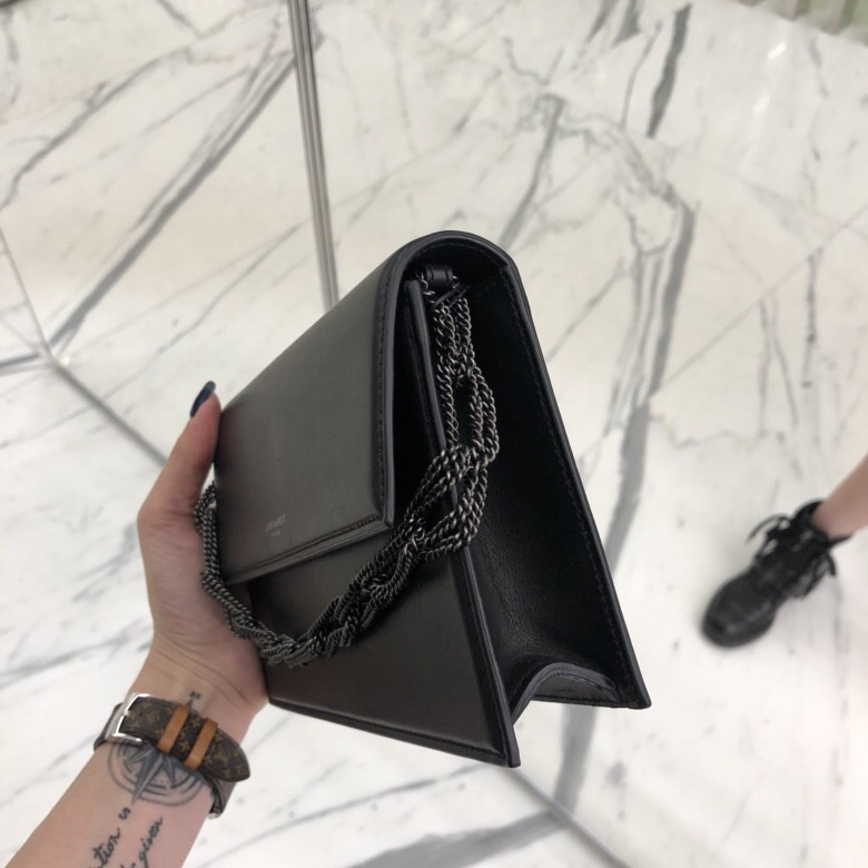 聖羅蘭包包官網 YSL SAC MINI POCHETTE 黑色進口南非牛皮