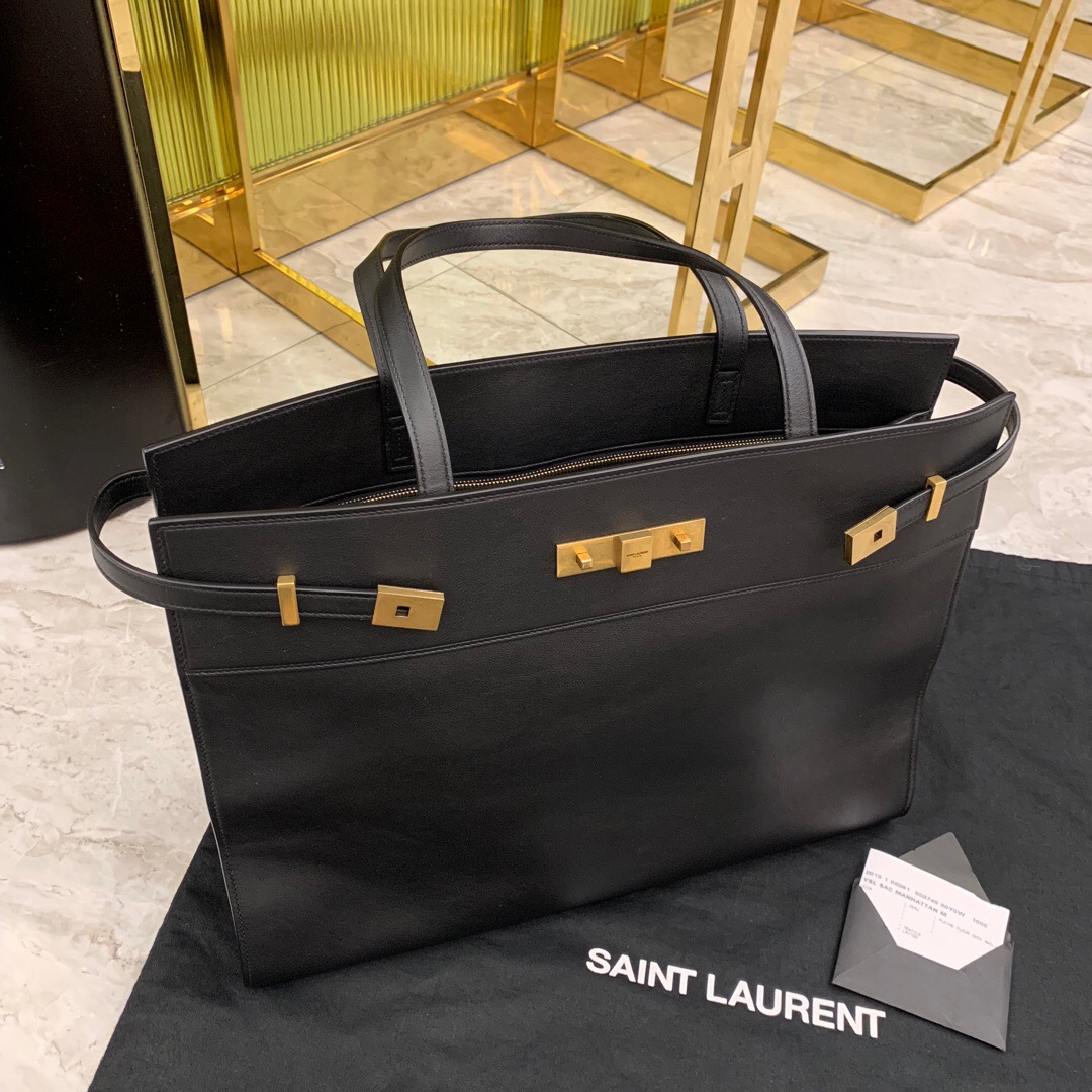 聖羅蘭女包 YSL MANHATTAN MEDIUM SHOPPING BAG IN SMOOTH LEATHER