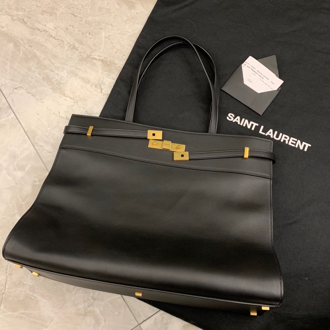 聖羅蘭女包 YSL MANHATTAN MEDIUM SHOPPING BAG IN SMOOTH LEATHER