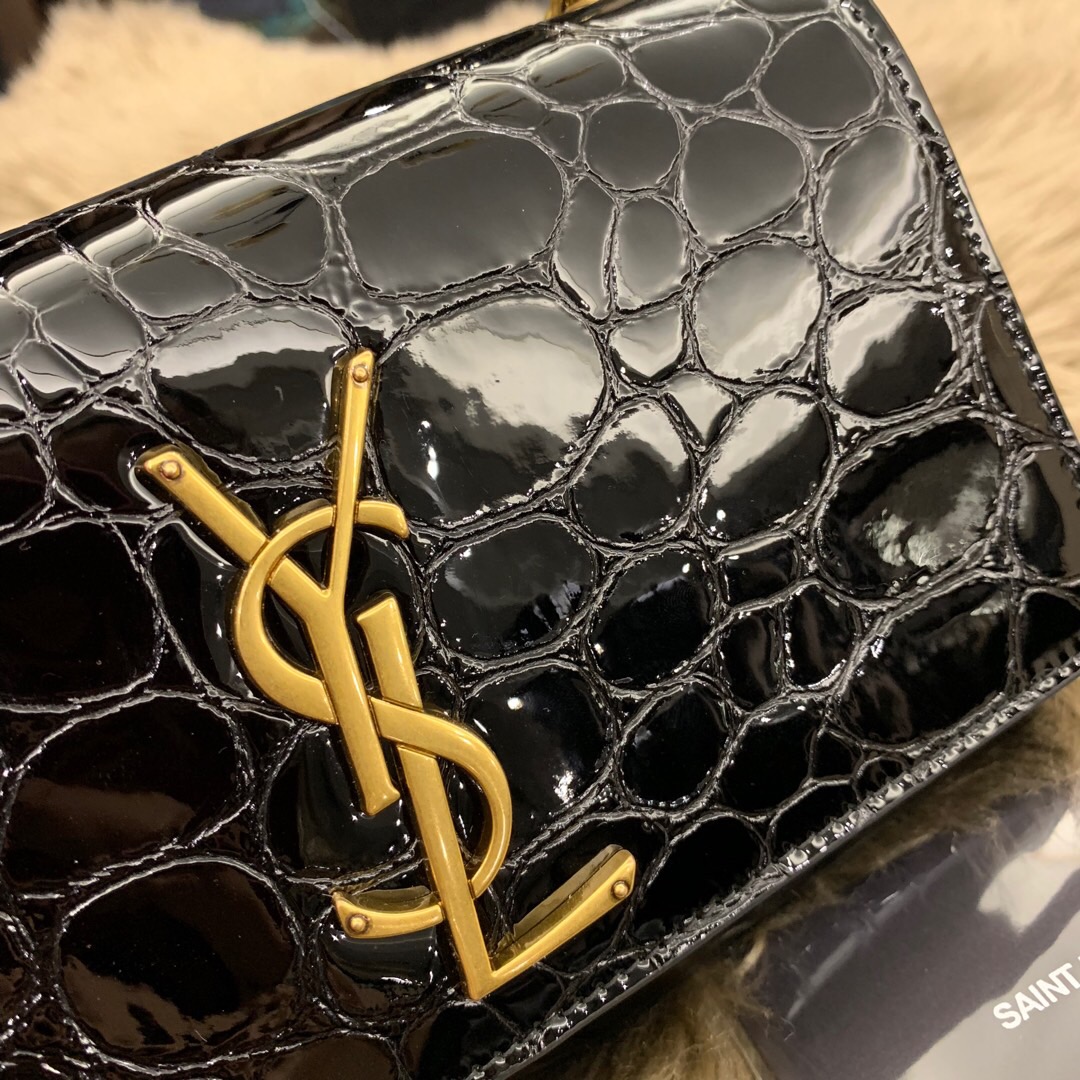 聖羅蘭 香港臺灣官網 YSL 新款女包  KATE 新皮料龜紋链条包