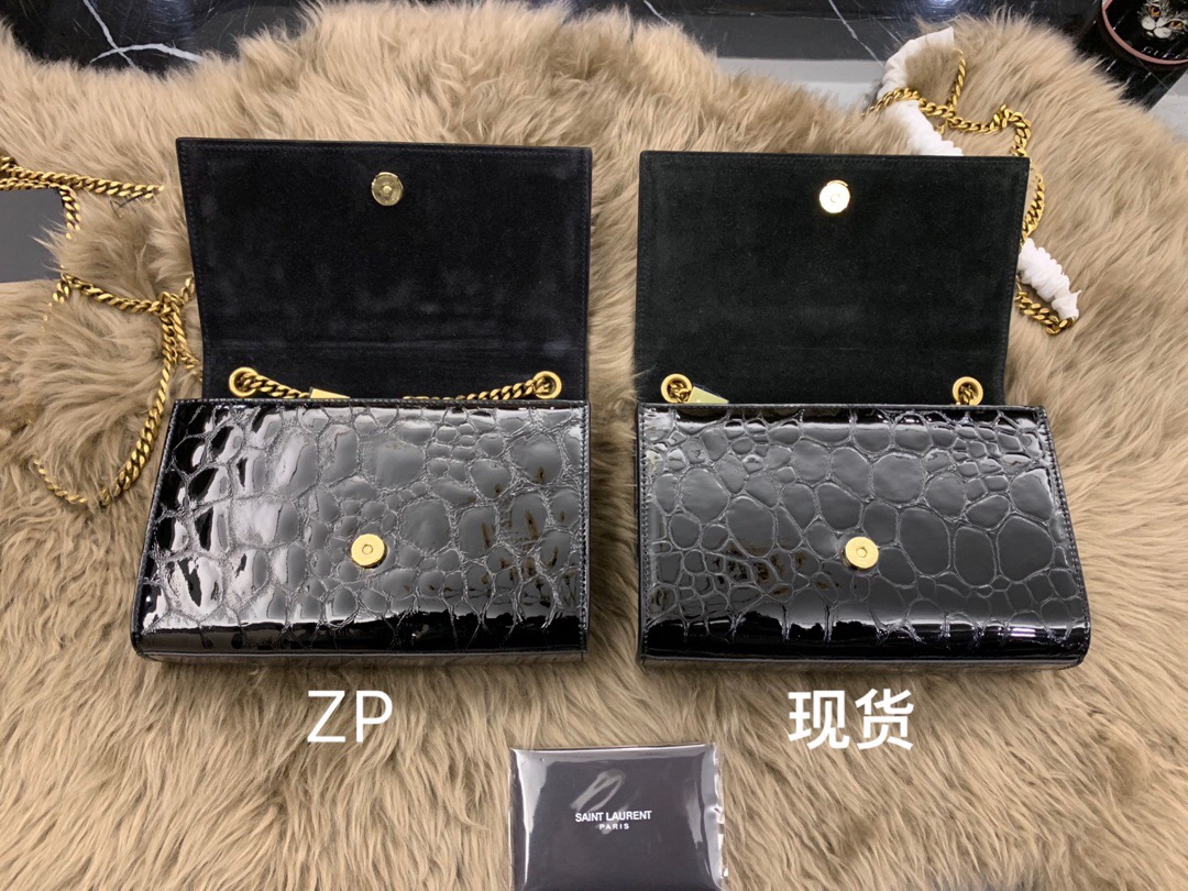 聖羅蘭 香港臺灣官網 YSL 新款女包  KATE 新皮料龜紋链条包