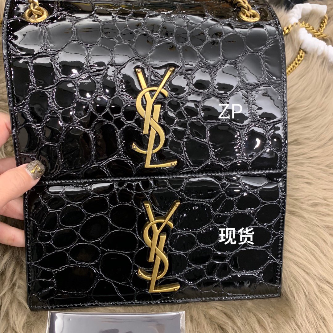 聖羅蘭 香港臺灣官網 YSL 新款女包  KATE 新皮料龜紋链条包