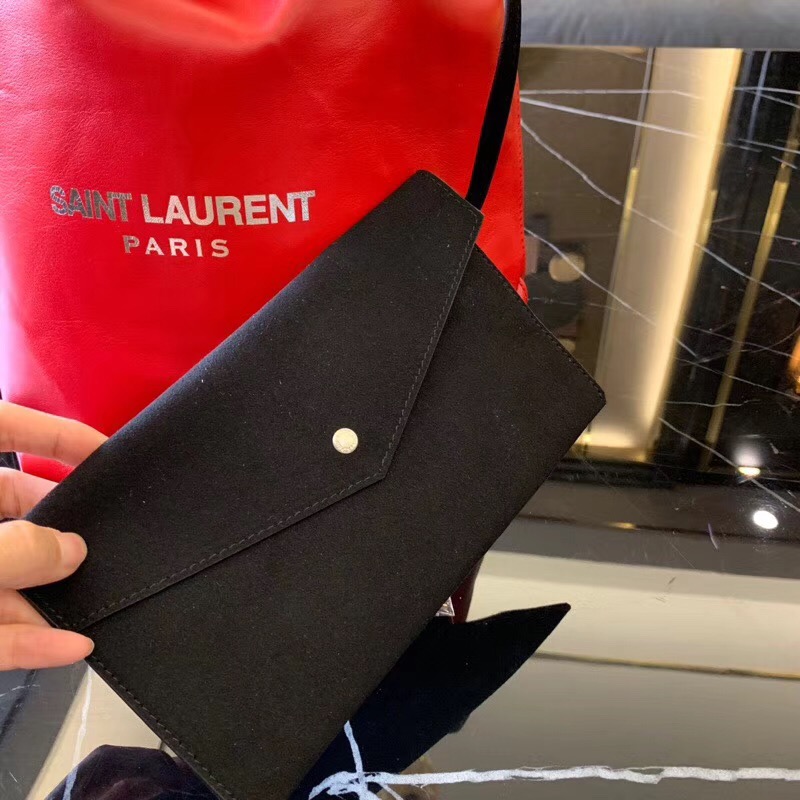 聖羅蘭官網包包 YSL TEDDY 紅色真皮包 SAINT LAURENT PARIS 壓花手拿包