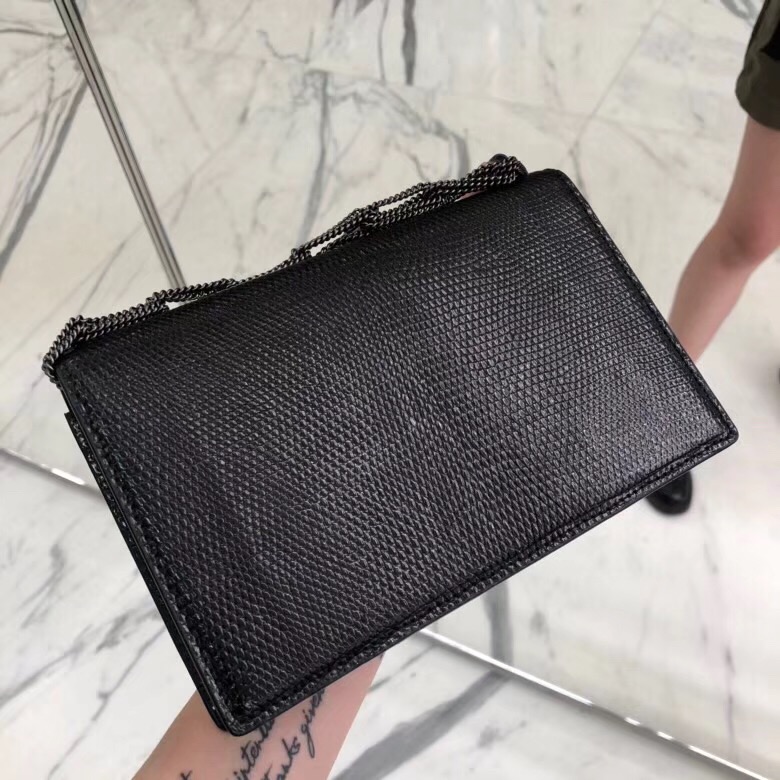 聖羅蘭包包官網 YSL SAC MINI POCHETTE 蜥蜴紋链条小包