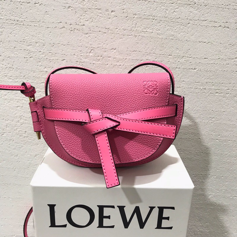 羅意威迷你馬鞍包 loewe Mini Gate Bag Wild Rose