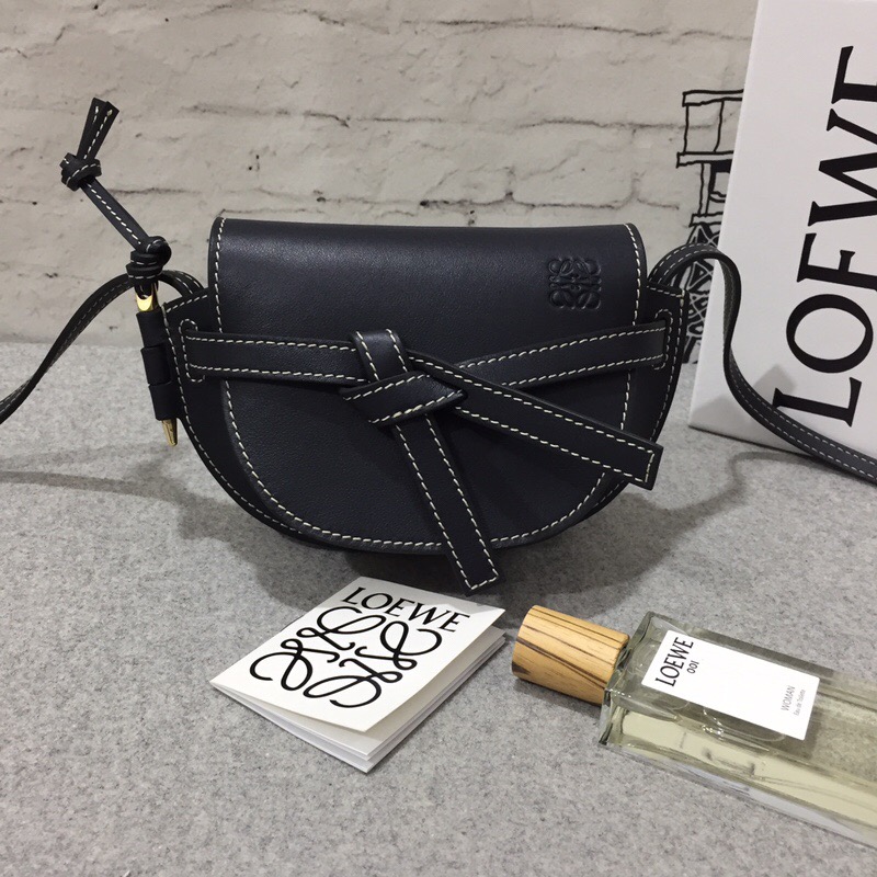 羅意威 loewe 迷妳馬鞍包 Mini Gate Bag 黑藍色 午夜藍色