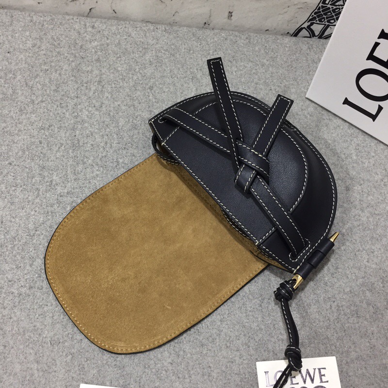 羅意威 loewe 迷妳馬鞍包 Mini Gate Bag 黑藍色 午夜藍色