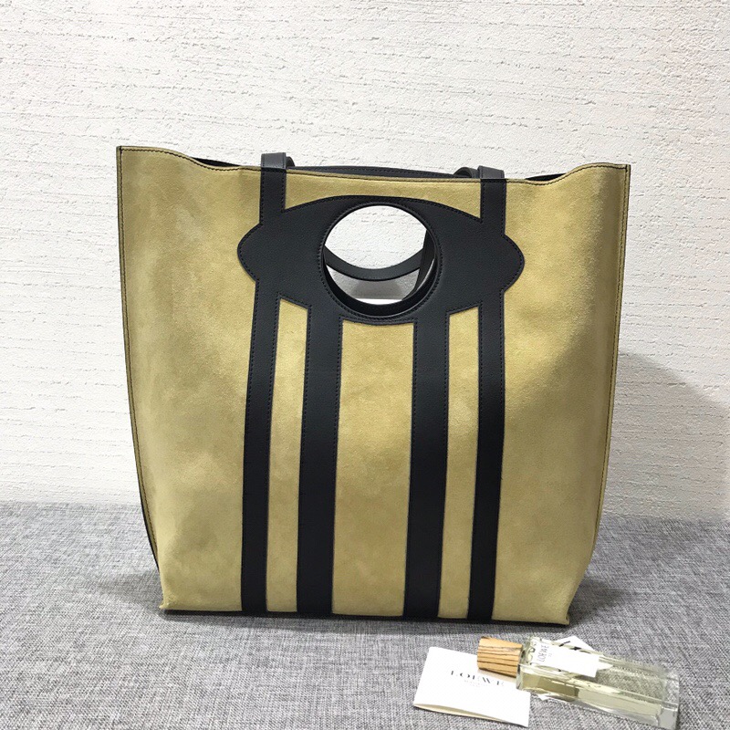 羅意威包包臺灣官網 LOEWE Chair Tote Bag 金色/黑色