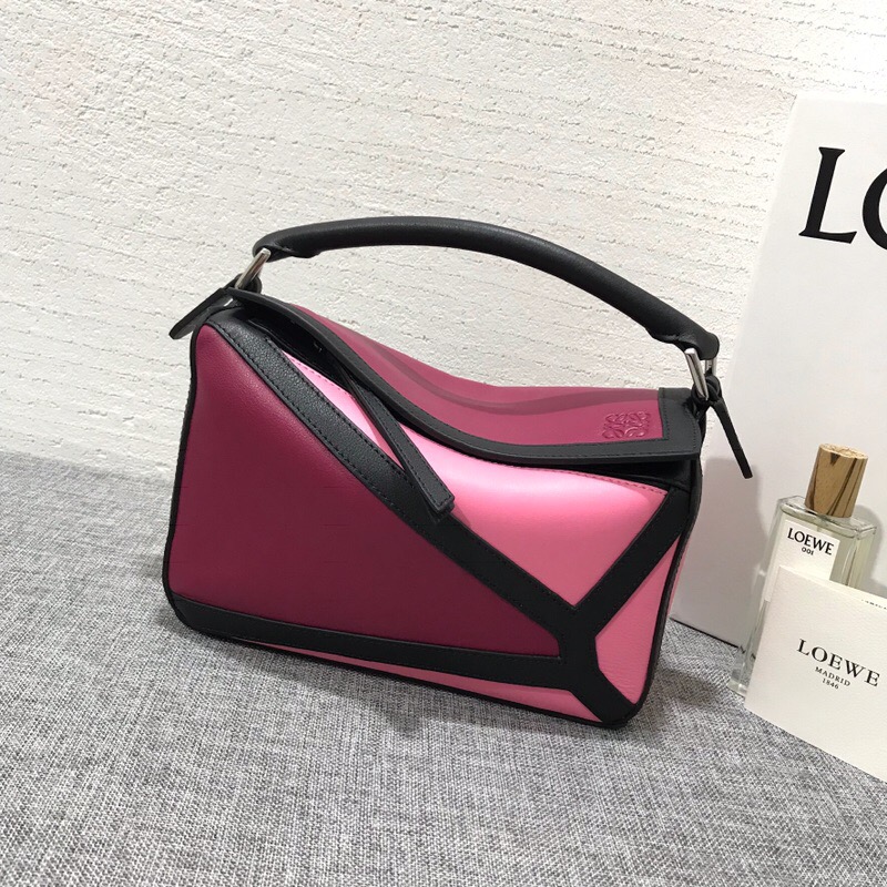 羅意威女包 Loewe Puzzle Graphic Small Bag Raspberry/Wild Rose