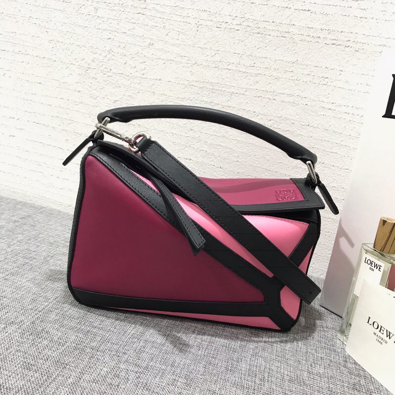 羅意威女包 Loewe Puzzle Graphic Small Bag Raspberry/Wild Rose