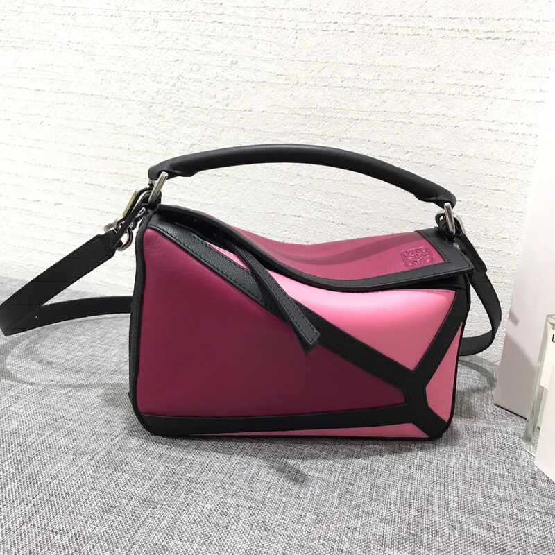 羅意威女包 Loewe Puzzle Graphic Small Bag Raspberry/Wild Rose