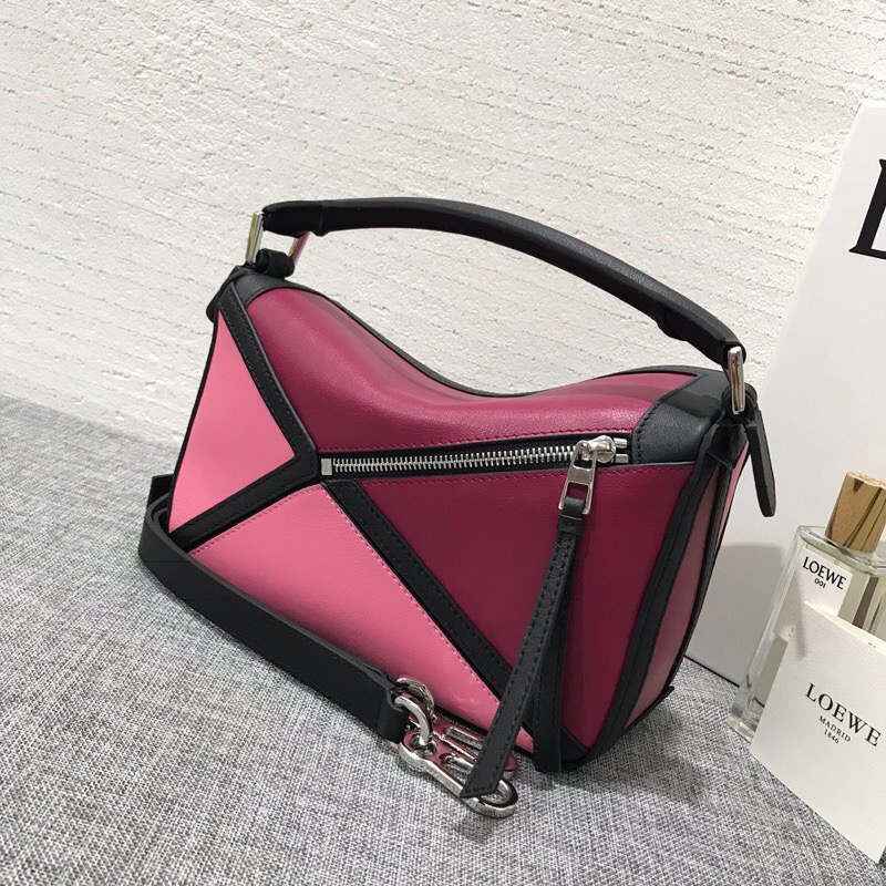 羅意威女包 Loewe Puzzle Graphic Small Bag Raspberry/Wild Rose