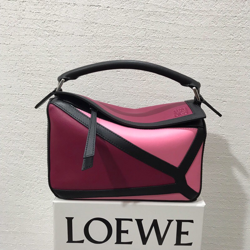 羅意威女包 Loewe Puzzle Graphic Small Bag Raspberry/Wild Rose