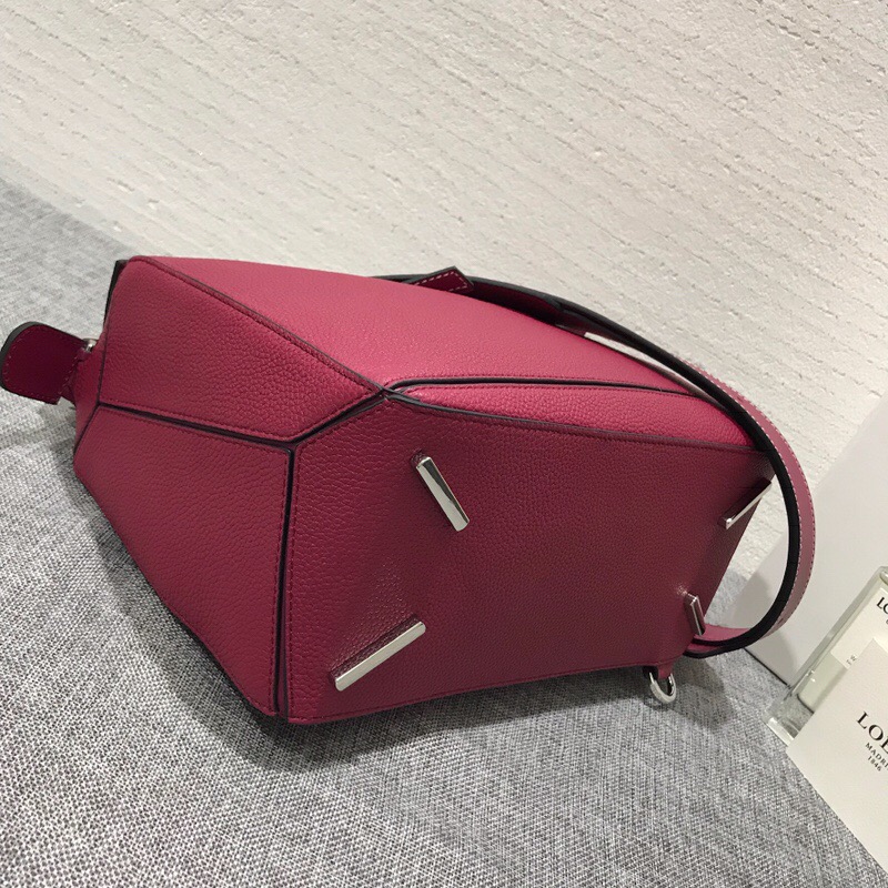 羅意威女包 LOEWE Puzzle Bag 覆盆莓色 紫紅色 進口珠地小牛皮