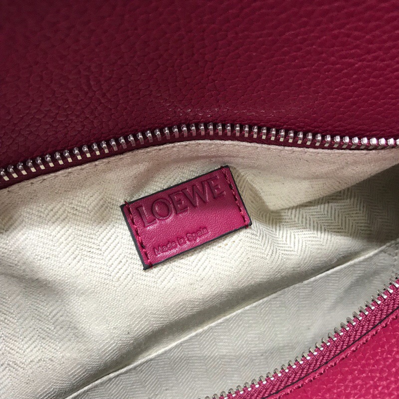 羅意威女包 LOEWE Puzzle Bag 覆盆莓色 紫紅色 進口珠地小牛皮