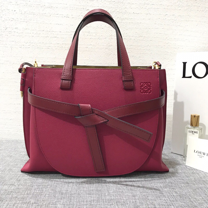 羅意威官網 LOEWE包包Gate Top Handle Raspberry/Wine