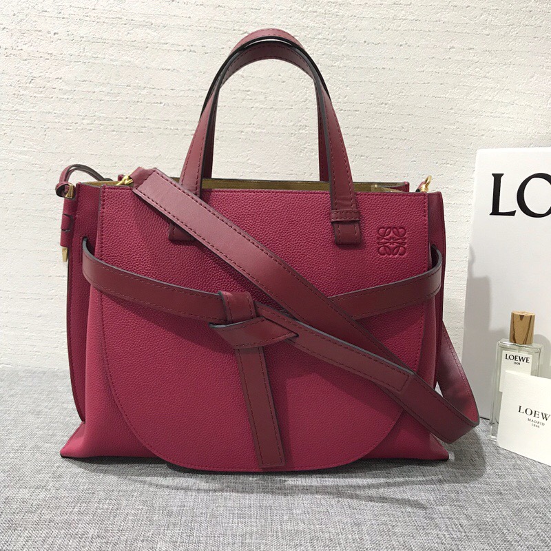 羅意威官網 LOEWE包包Gate Top Handle Raspberry/Wine