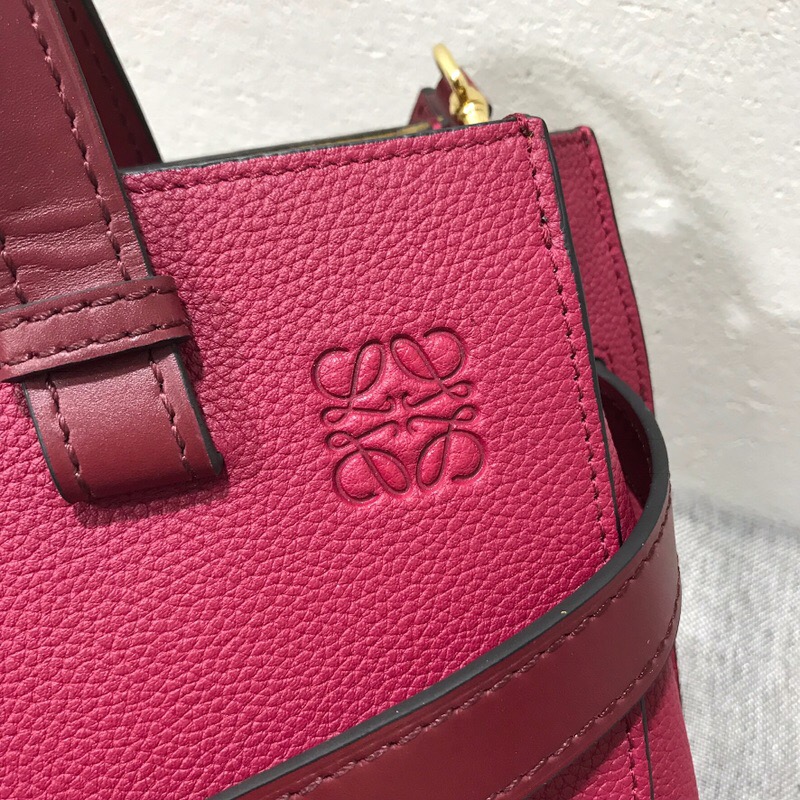 羅意威官網 LOEWE包包Gate Top Handle Raspberry/Wine