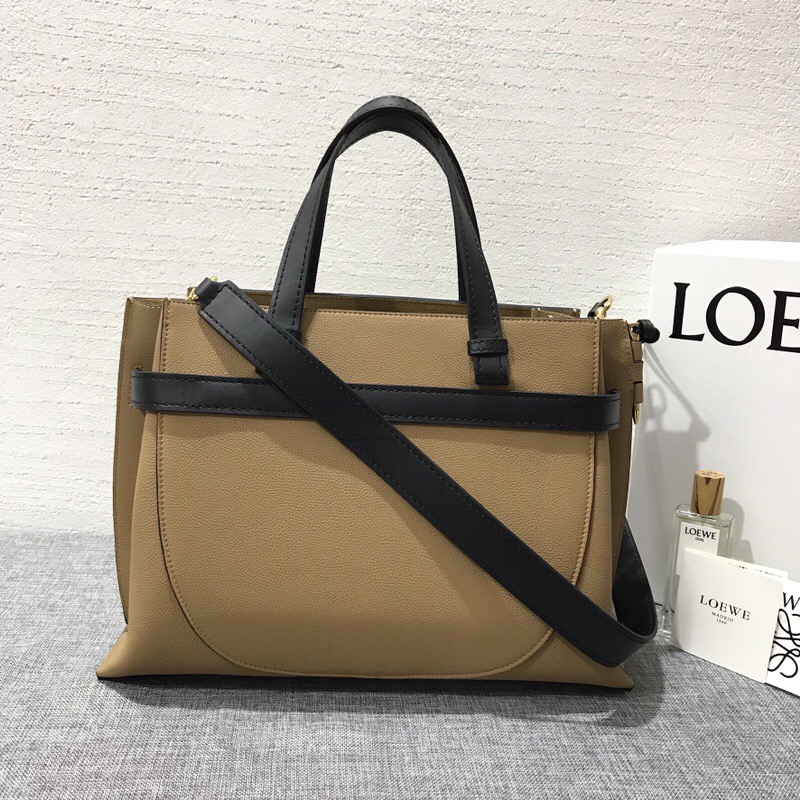 羅意威包包官網 LOEWE 女包 Gate Top Handle Small Mocca/Black