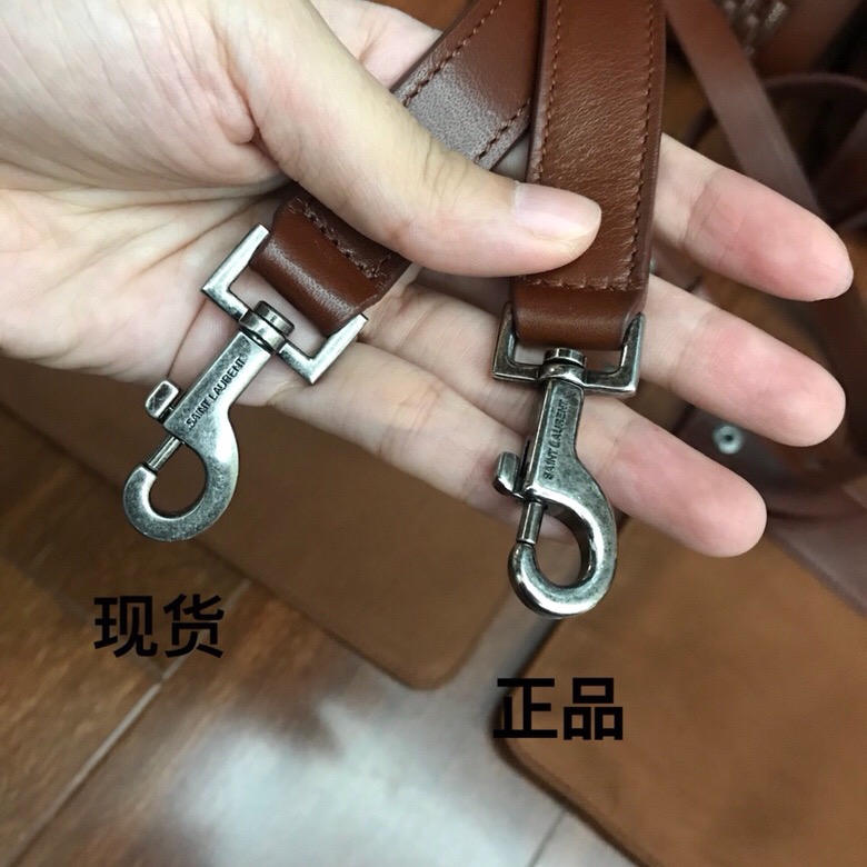 聖羅蘭 YSL 風琴包SAC DE JOUR 小號純手工編織 棕色真皮手袋