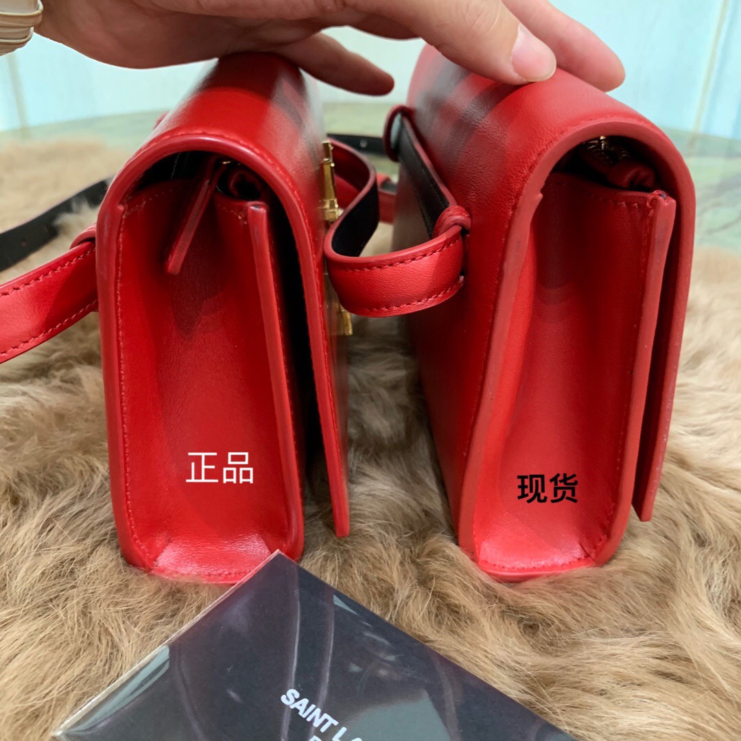 聖羅蘭包包 YSL KATE 紅色真皮腰包 534395DV70J6805