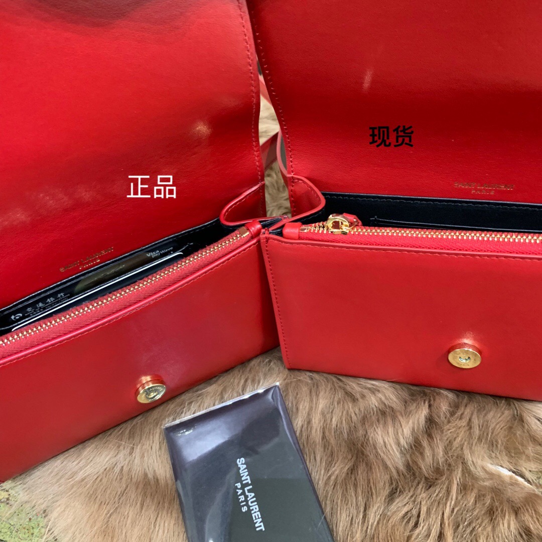 聖羅蘭包包 YSL KATE 紅色真皮腰包 534395DV70J6805