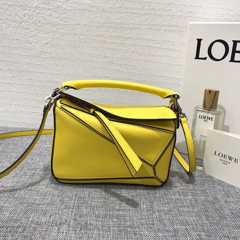 羅意威女包官網價格 迷妳款 LOEWE Mini Puzzle Bag 黃色