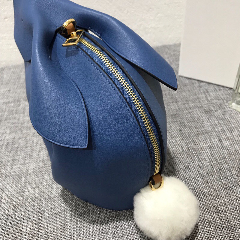 羅意威女包新款 LOEWE Bunny Mini Bag Varsity Blue/Pecan Color