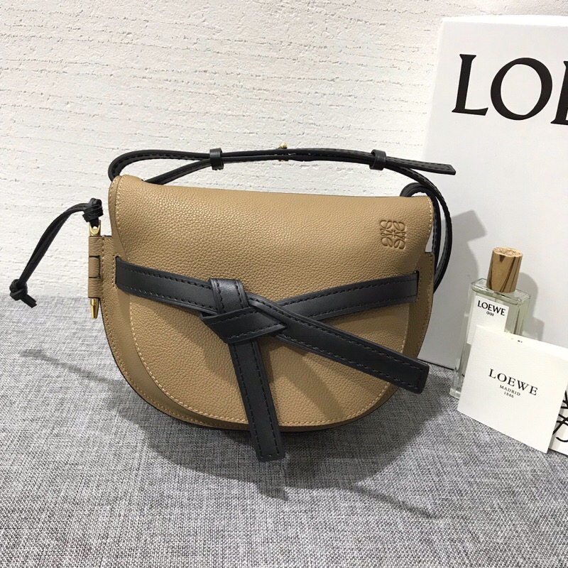 羅意威包包 loewe馬鞍包 Gate Small Bag Mocca/Black