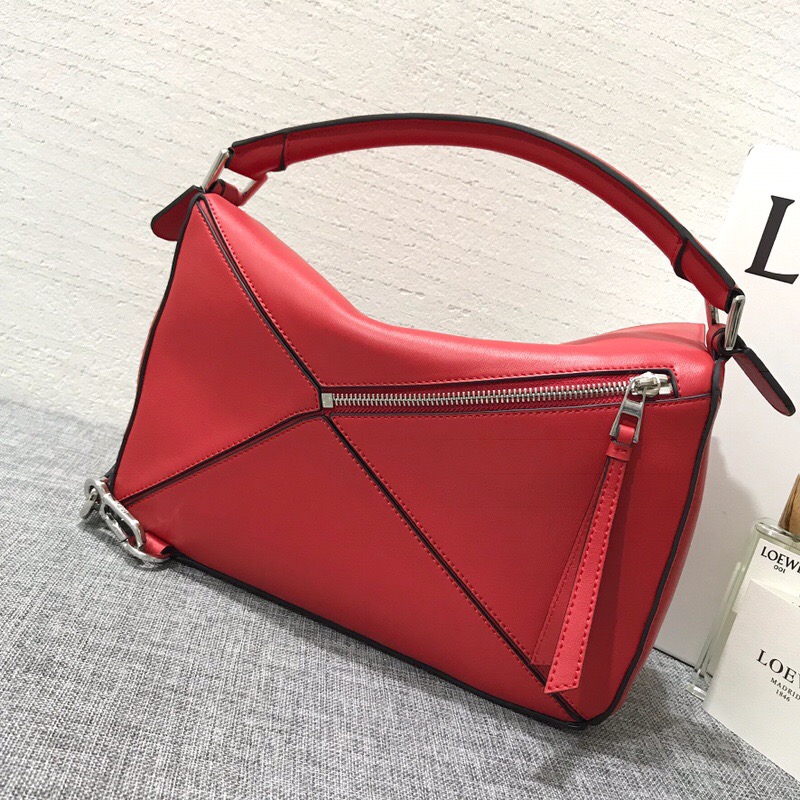 羅意威女包2018新款 LOEWE Puzzle Bag 猩紅色小牛皮