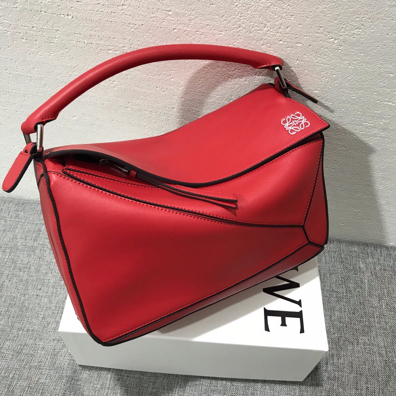 羅意威女包2018新款 LOEWE Puzzle Bag 猩紅色小牛皮