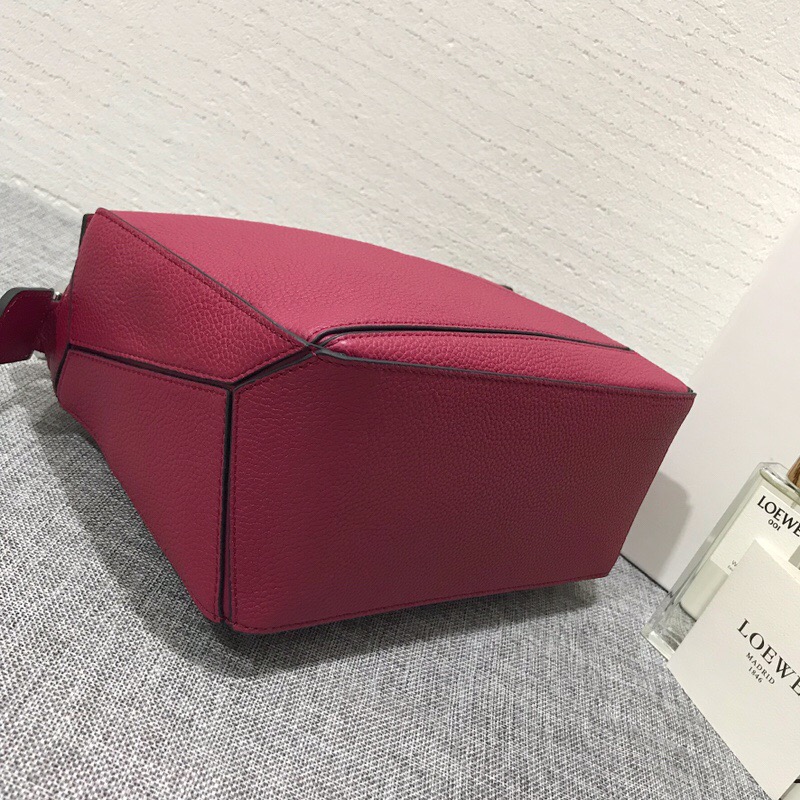 羅意威官網 LOEWE Puzzle Small Bag 覆盆莓色 進口珠地小牛皮