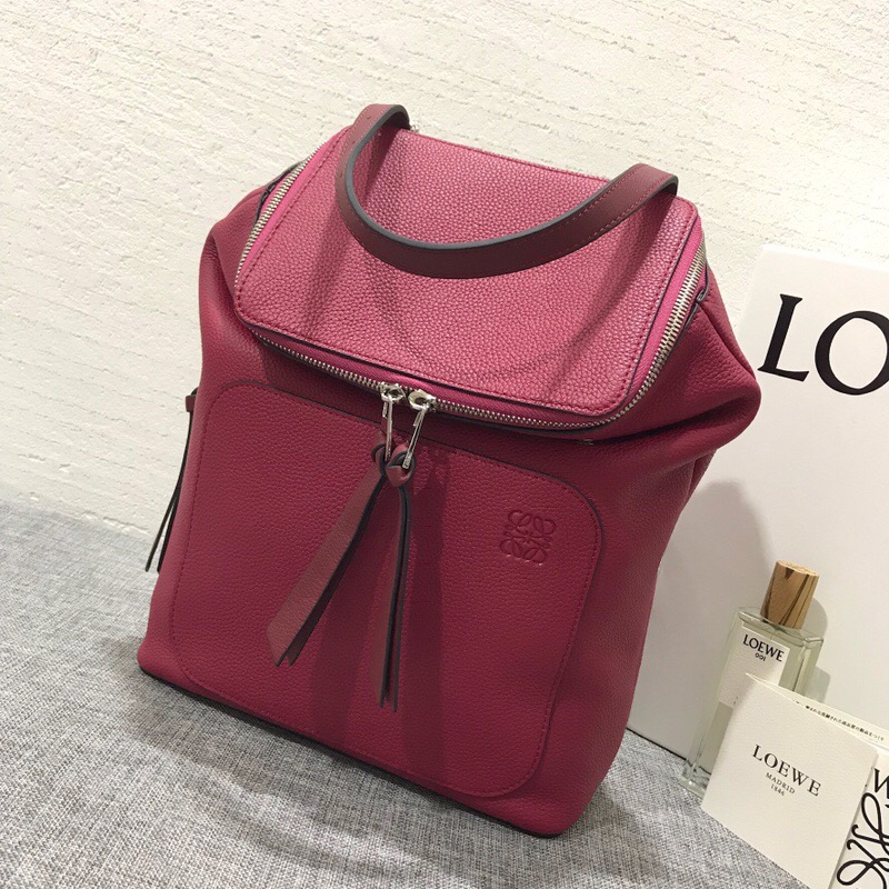 羅意威双肩背包 LOEWE Goya Small Backpack Scarlet Red/Burnt Red