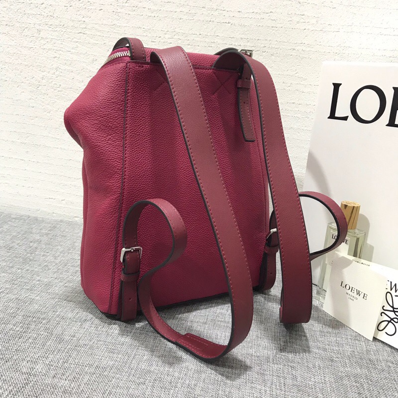 羅意威双肩背包 LOEWE Goya Small Backpack Scarlet Red/Burnt Red