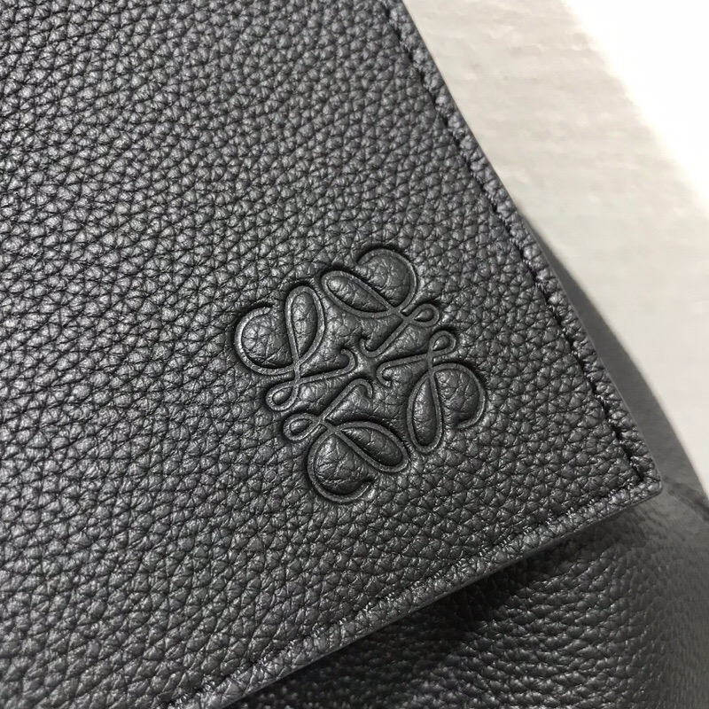 羅意威男包 雙肩背包 loewe Puzzle Backpack黑色柔軟粒面小牛皮