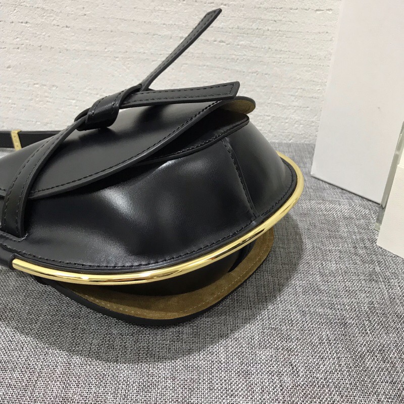 羅意威包包 loewe马鞍包 斜挎包 Gate Frame Small Bag 黑色 粉灰色