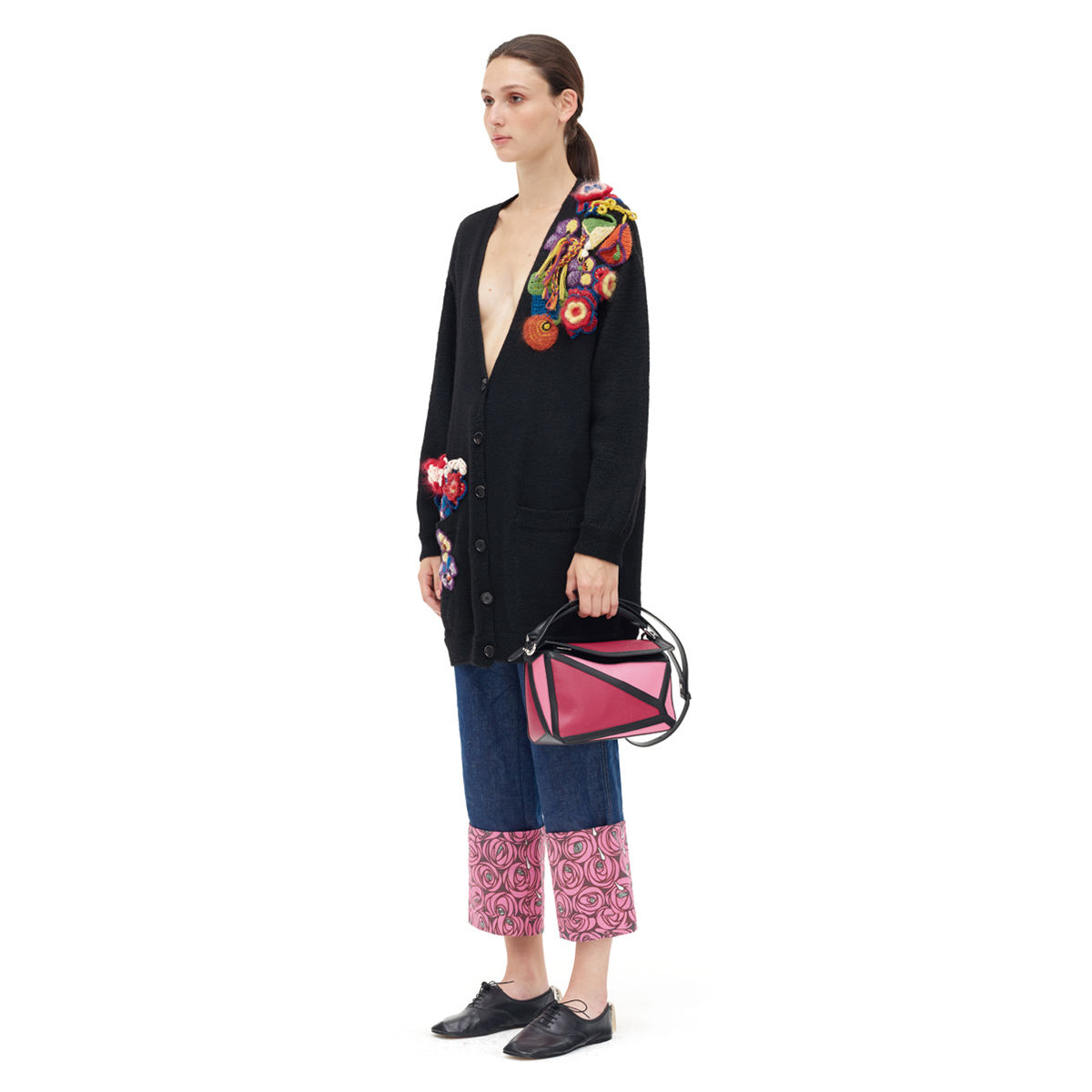 羅意威女包 Loewe Puzzle Graphic Small Bag Raspberry/Wild Rose