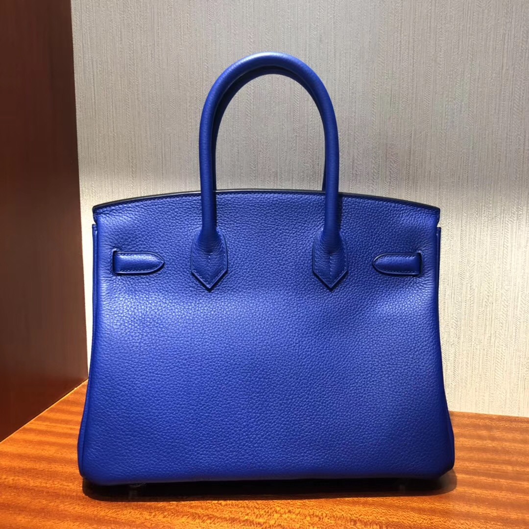 愛馬仕加拿大官網Hermes Birkin 30 Togo 原廠小牛皮 I7琉璃藍 金扣